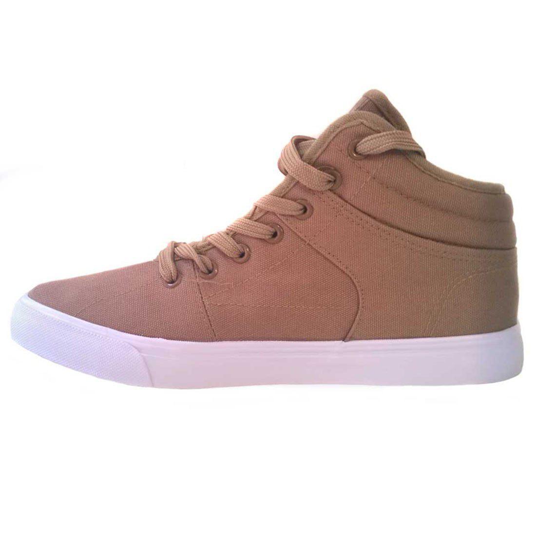 ZAPATILLA LONA JUVENIL GOLF CON CAÑA BEIGE-1