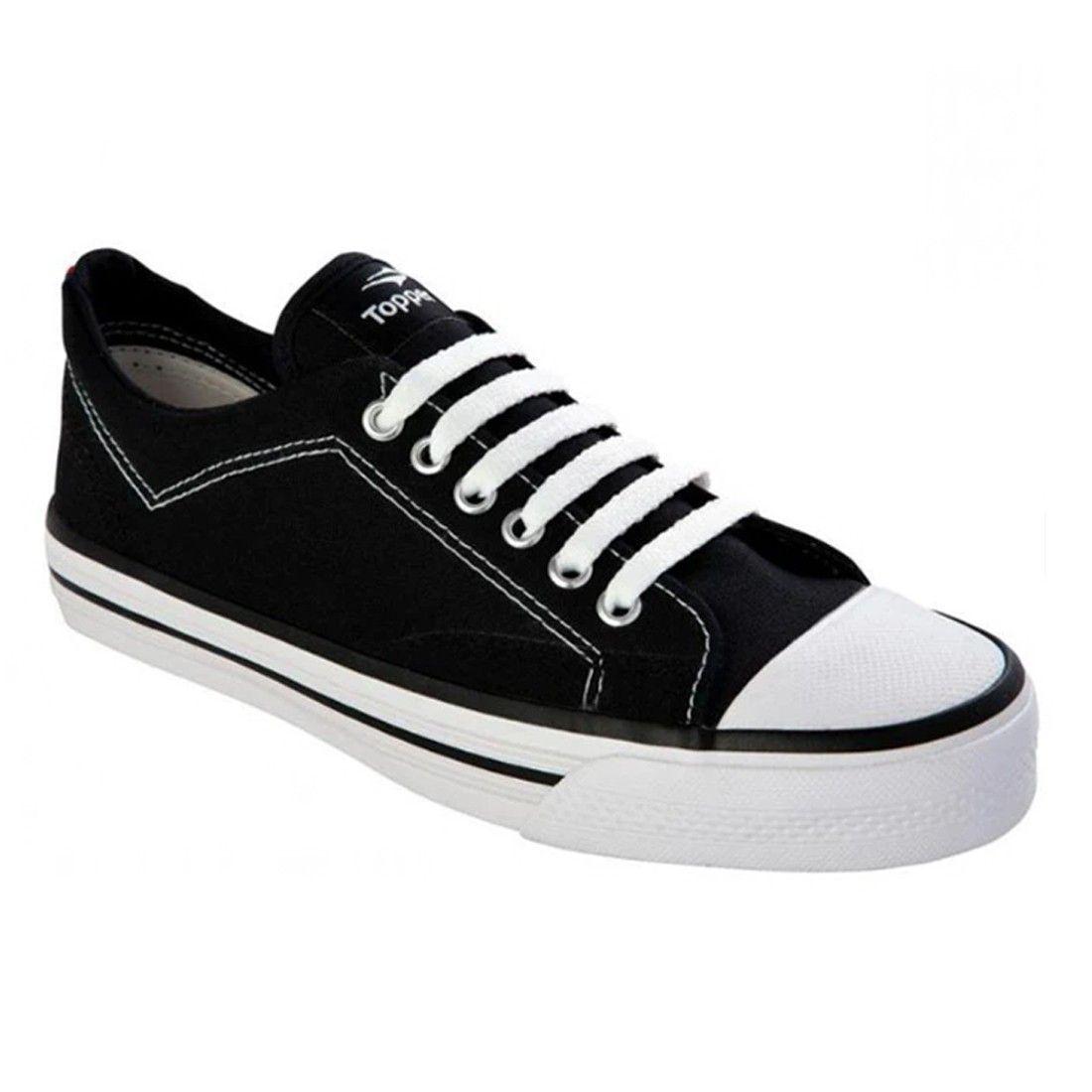Zapatilla Derby Lona Negro Unisex Topper-0