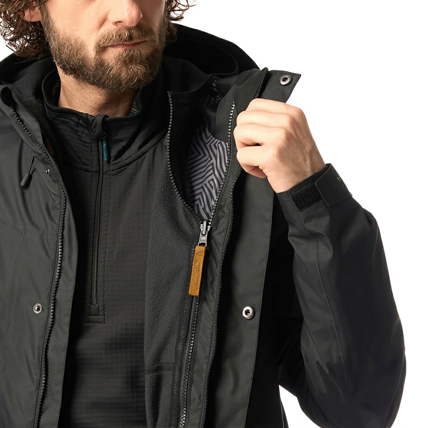 CHAQUETA HOMBRE CORTEZA NEGRO HAKA HONU-5