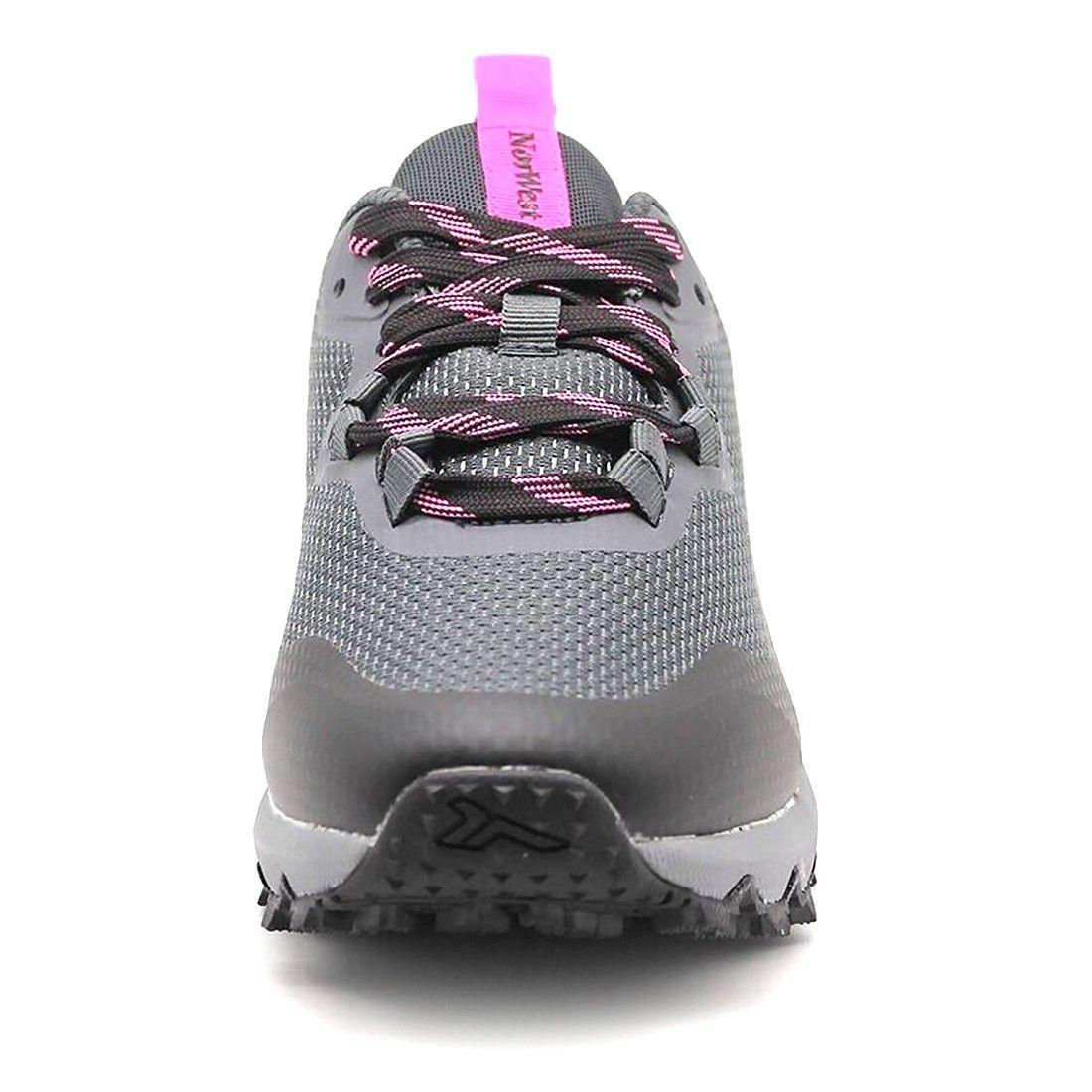 ZAPATILLA NORWEST MUJER SPEED RUN GRIS FUCSIA-2