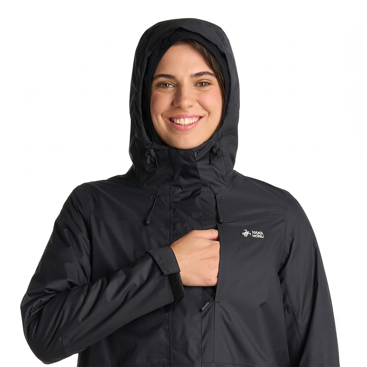 CHAQUETA MUJER CORTEZA NEGRO HAKA HONU-2
