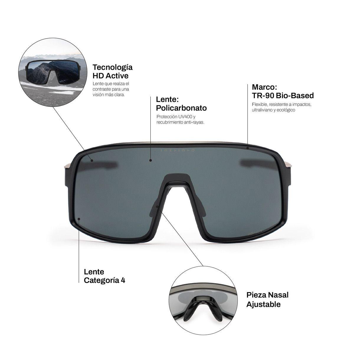 Sam Black Lente Gris Anteojo Deportivo-3