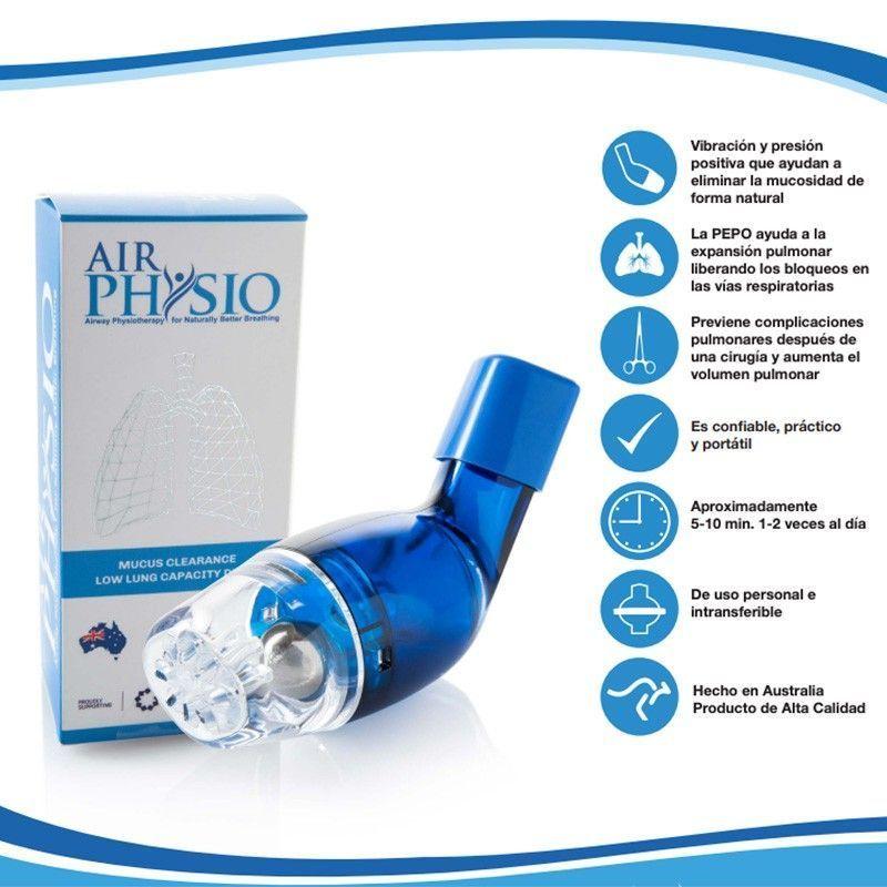Airphysio azul dispositivo PEPO para Baja Capacidad Pulmonar-1