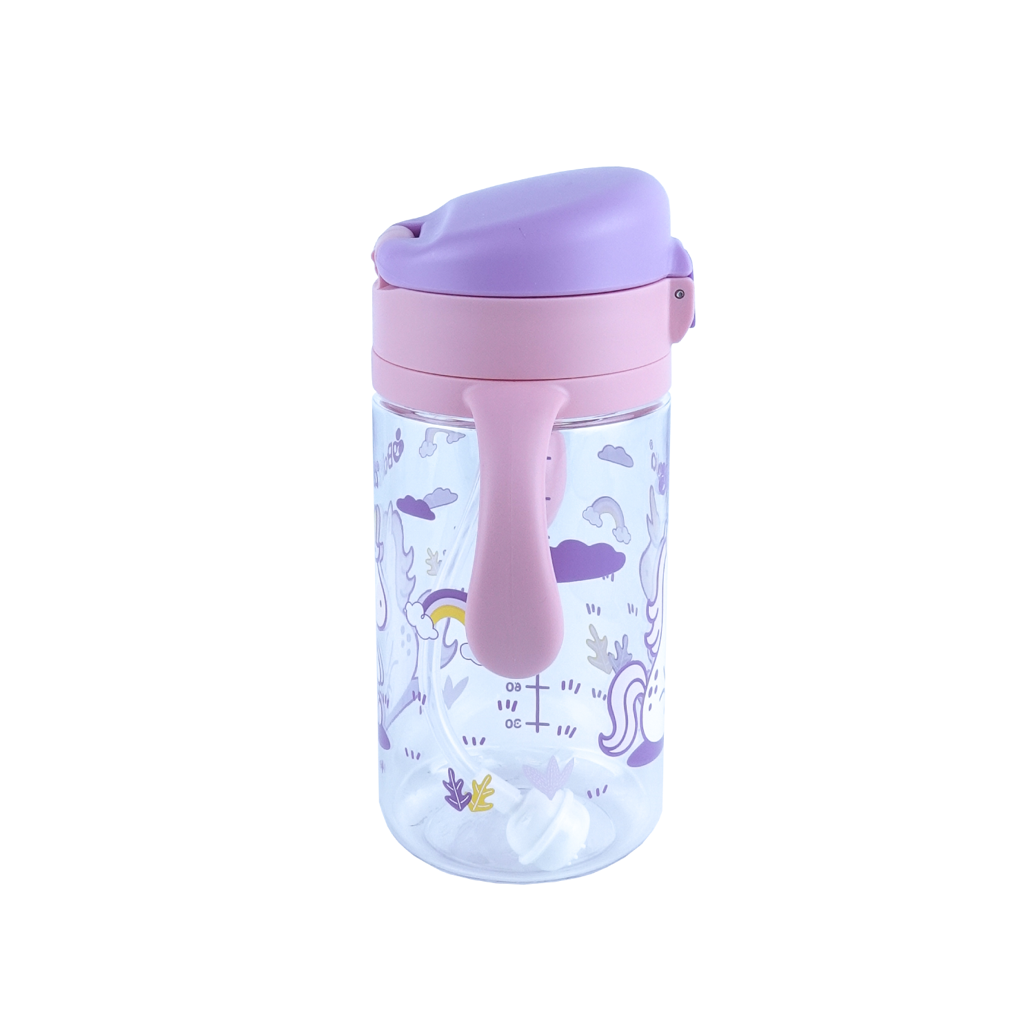 Botella antiderrame con bombilla Unicornio-2