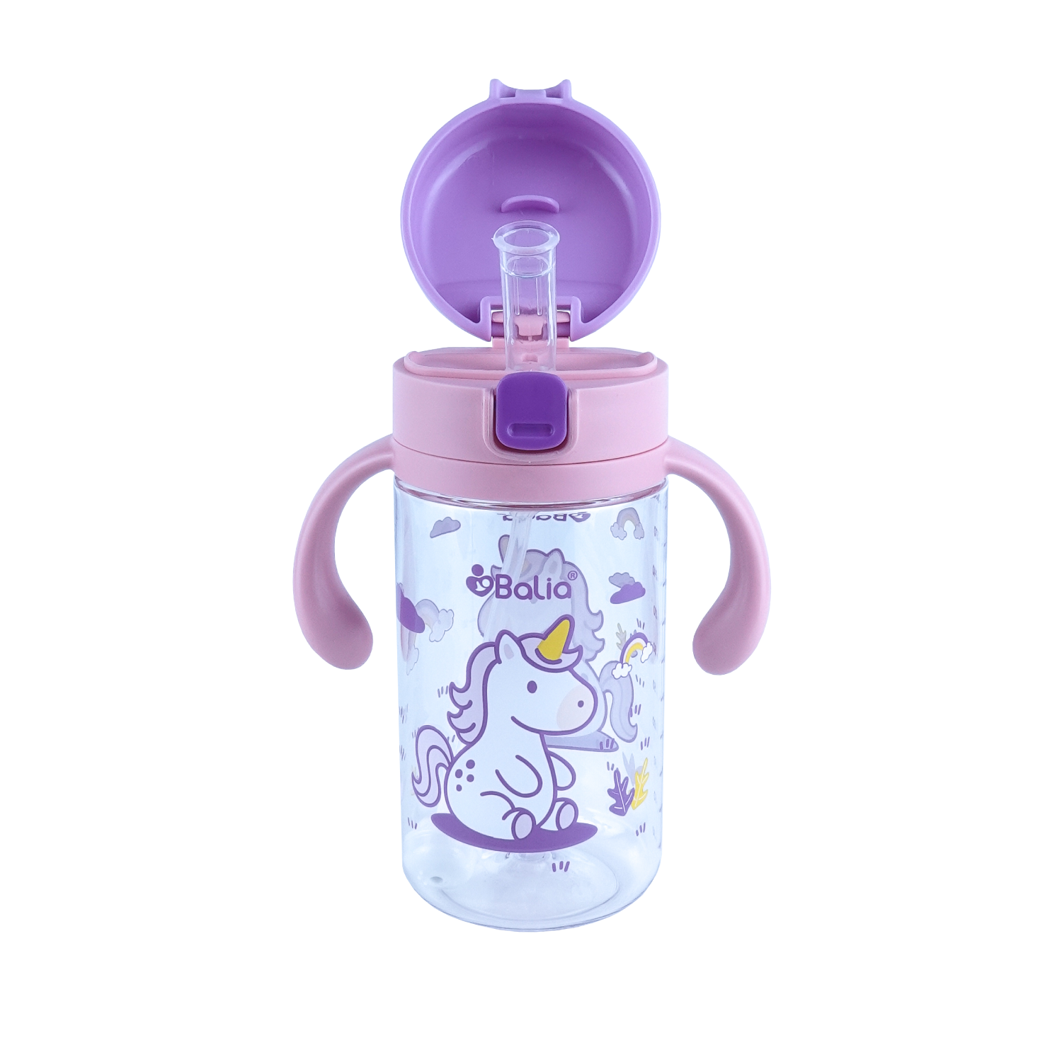 Botella antiderrame con bombilla Unicornio-3