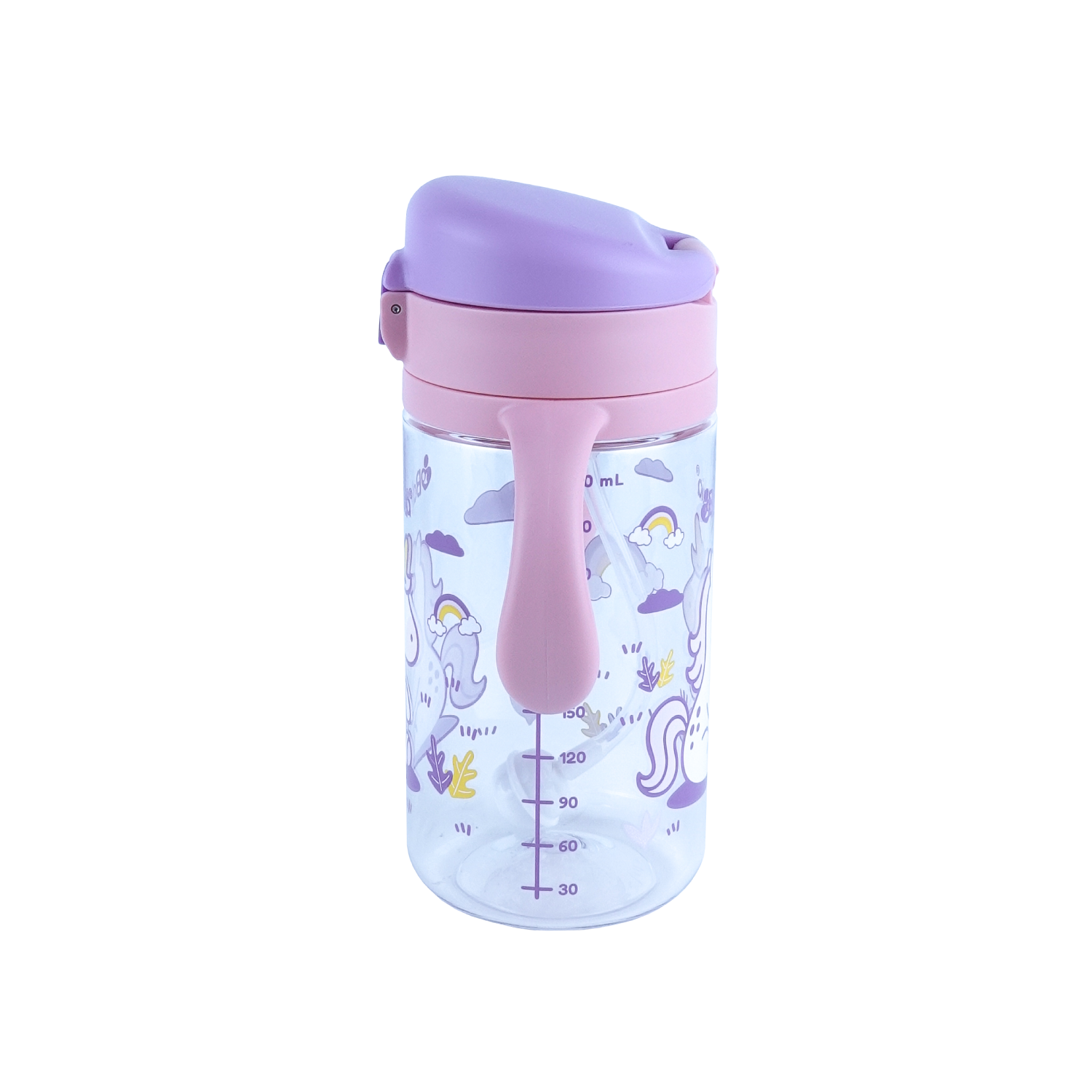 Botella antiderrame con bombilla Unicornio-4