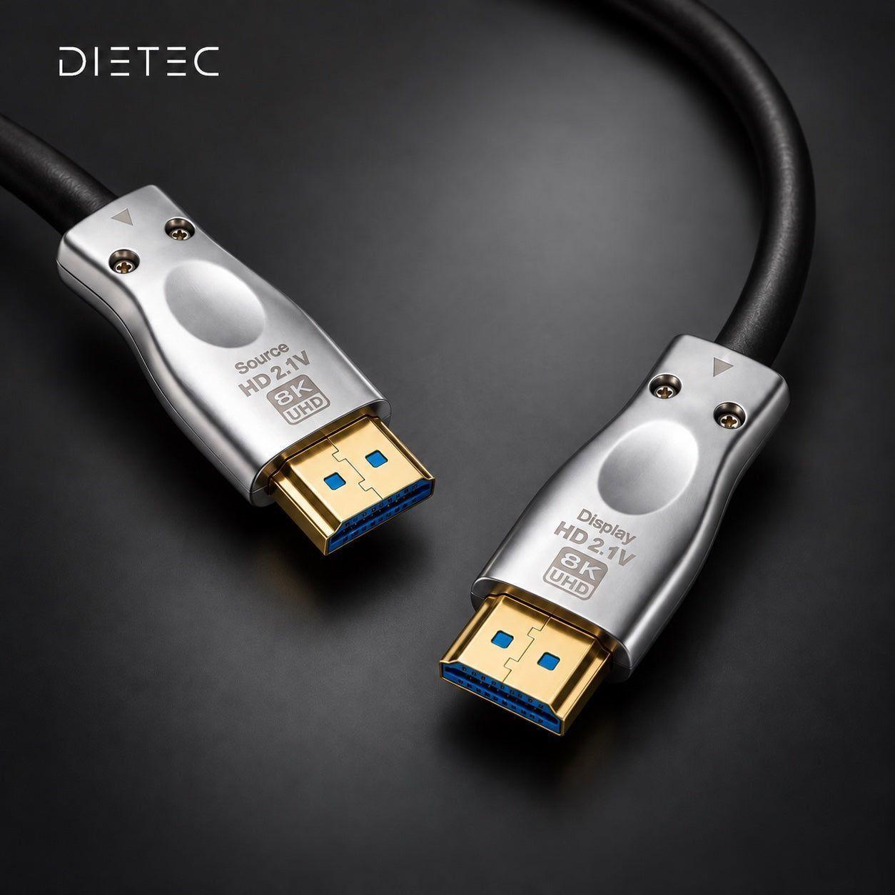 Cable HDMI 2.1 Fibra Óptica 40 Metros 8K 60Hz 4K 120Hz Dietec-3