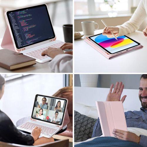 Carcasa iPad Pro 11 1/2/3 Gen Con Teclado + Lamina Paperlike-7
