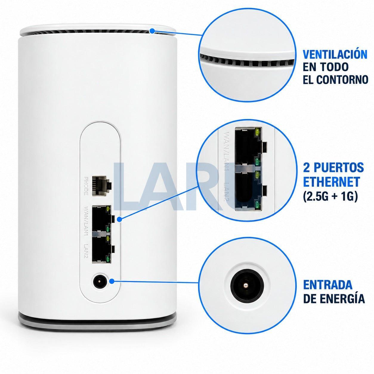 Router Zte 5g 4g Lte Sim Connect Hub Global Blanco 110v/220v-7