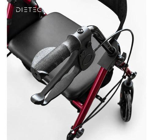 Andador Ortopédico Plegable DIETEC 3 en 1 con Asiento y Frenos 136kg-6