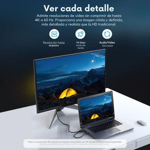 Cable Vention/ Displayport Macho-displayport 4k Macho/ 1.5m-4