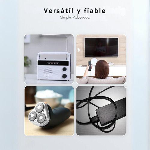 5cables De Poder Tv Blanco2m Premium Smarttv Corriente Tipo8-4