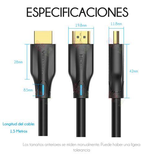 Cable Hdmi 2.1 Cert Premium Vention 8k 4k120hz 1.5m Xbox Ps5-3