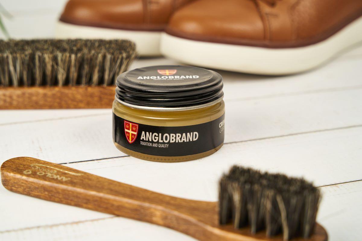 Kit Crema para cuero graso + Escobilla Aplicadora Anglobrand-2