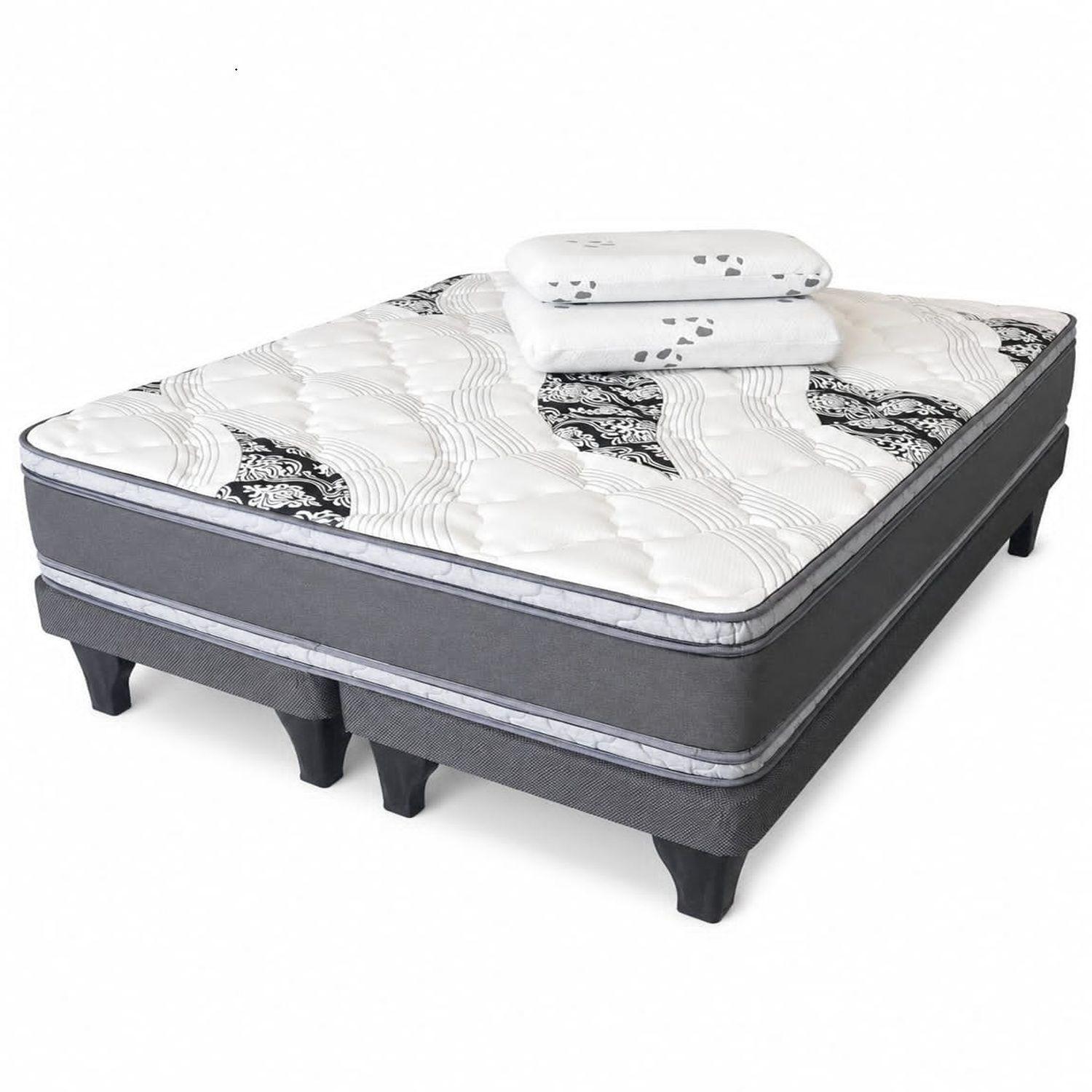 Colchon Nova Maria Esther 2 0 Plazas Box con Pack Almohadas Viscoelasticas 60x40x12-2