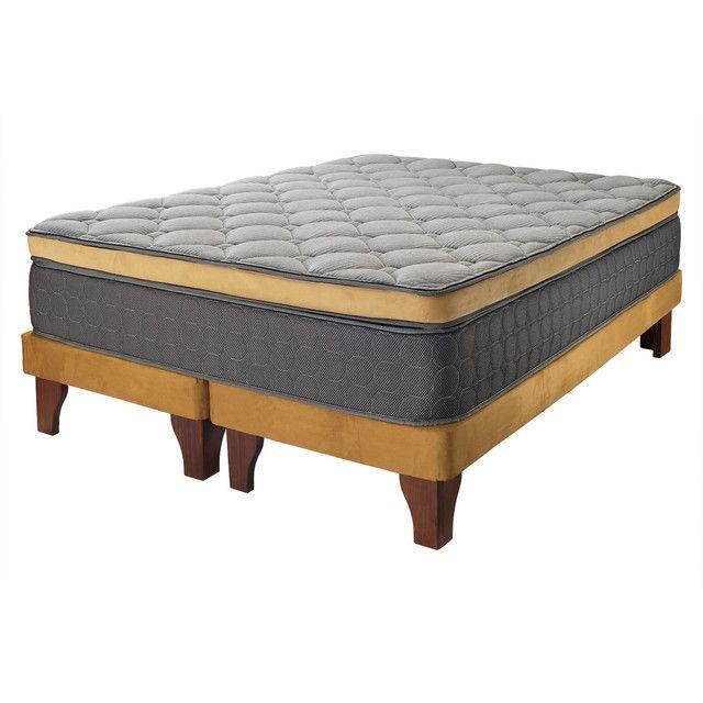 Cama Europea Infinity Mostaza One Side  King Bd-0