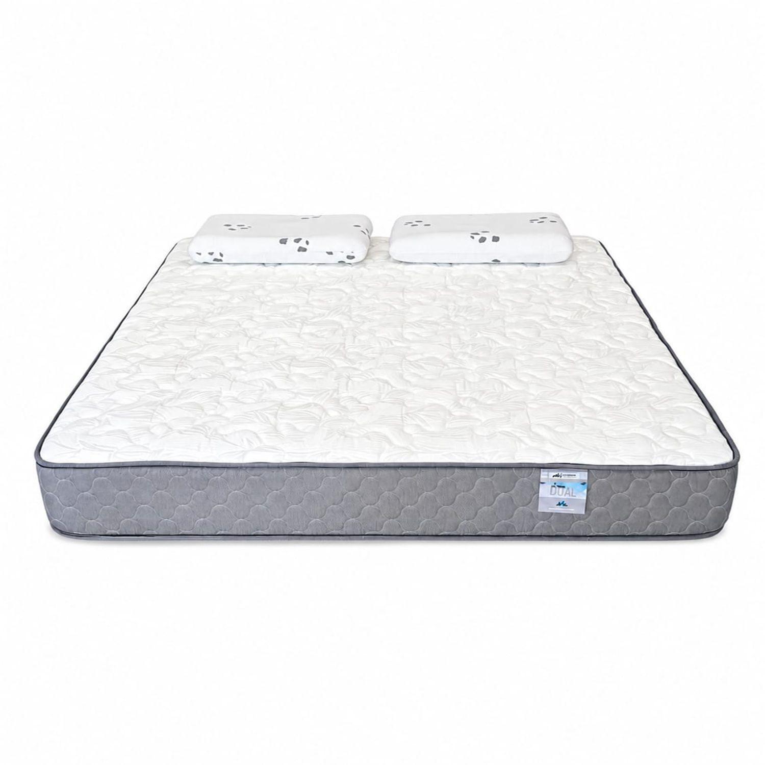 Colchon Nova Dual 2 0 Plazas con Pack Almohada Viscoelastica 60x40x12-2