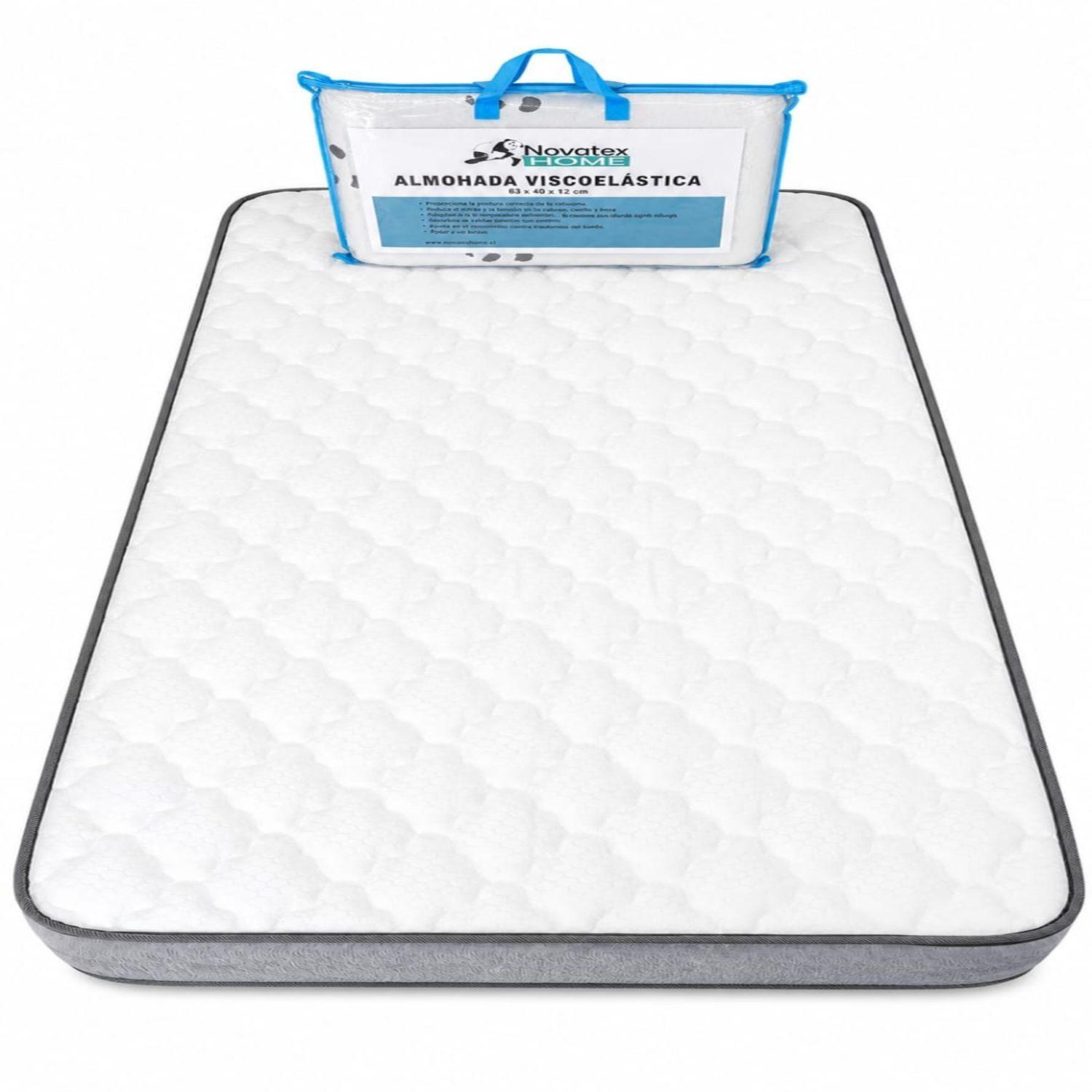Colchon Density espuma 1 0 plaza con Almohada Viscoelastica Panda 60x40x12-0
