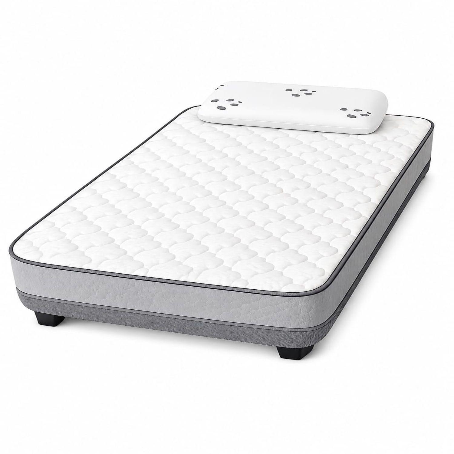 Colchon Density espuma 1 0 plaza con Almohada Viscoelastica Panda 60x40x12-1