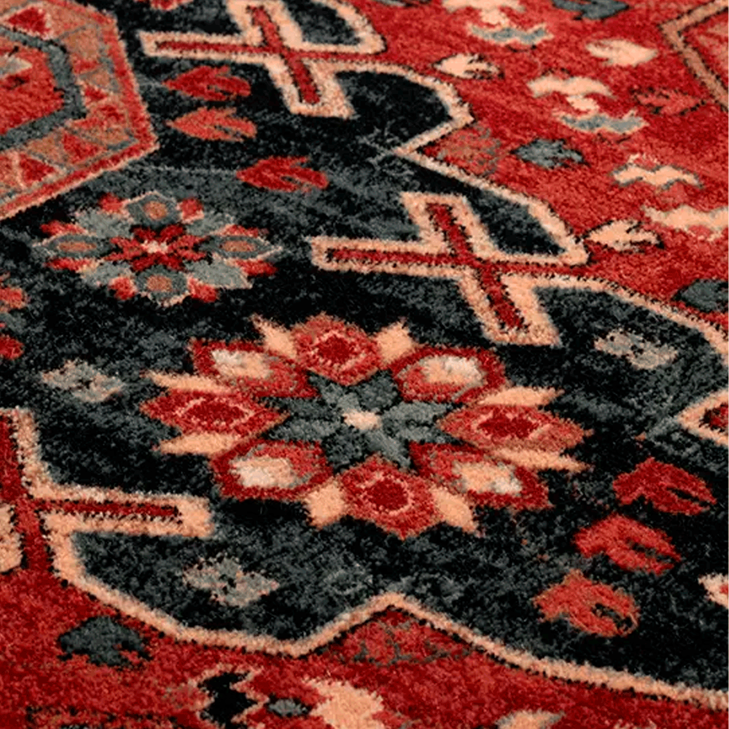 Alfombra pasillo BAZHARS Kirman 43 08 300 80x240 cm Burdeo-3