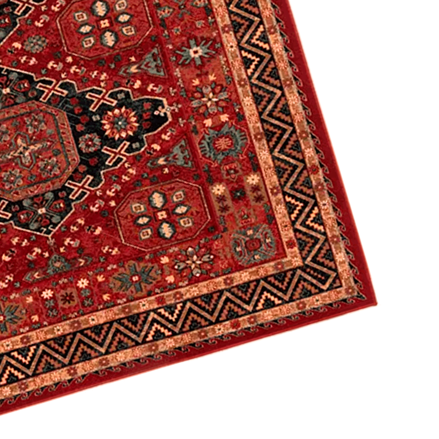 Alfombra pasillo BAZHARS Kirman 43 08 300 80x240 cm Burdeo-2