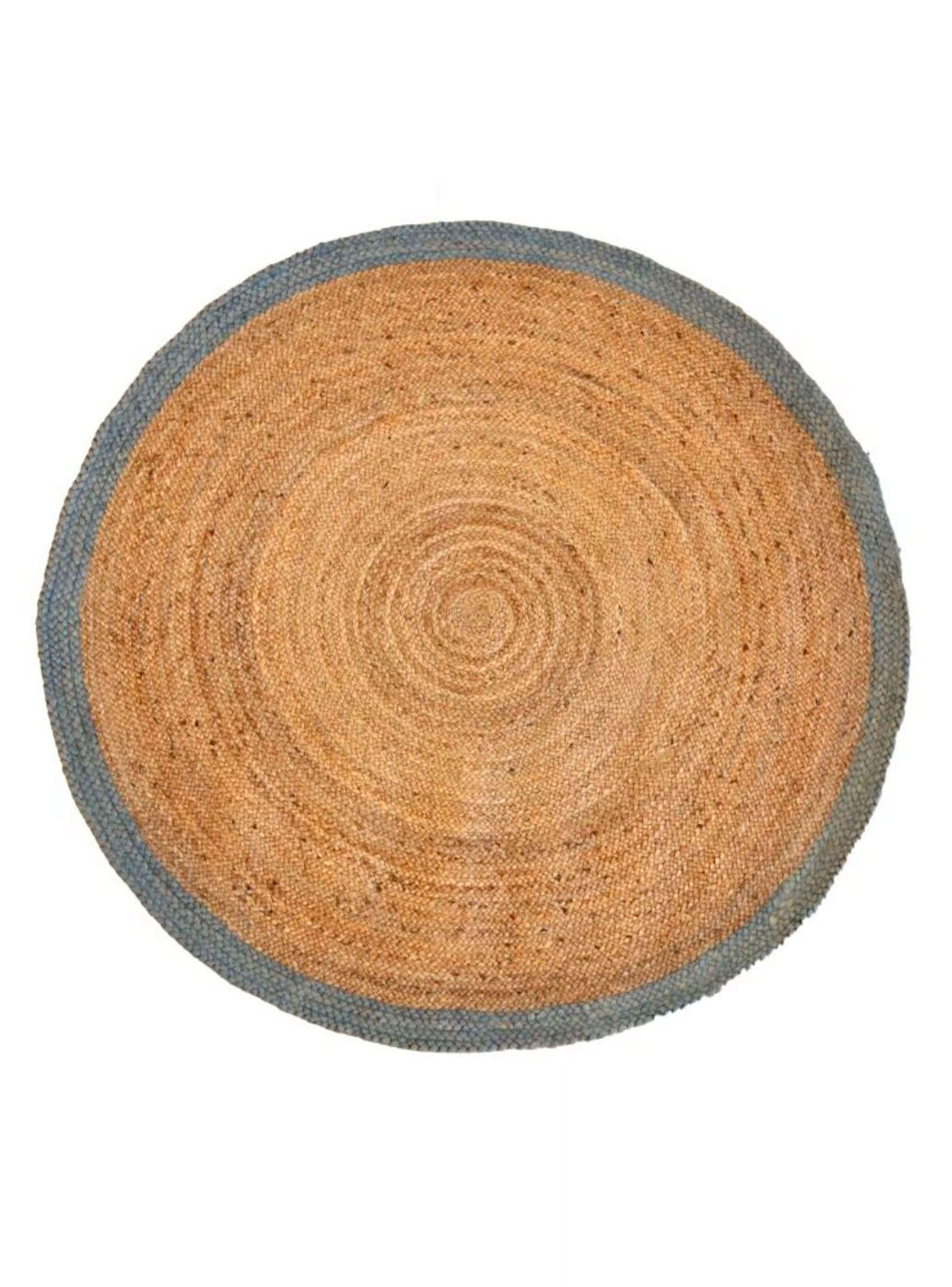 Alfombra Yute Redonda 150 cm Nav Bk 080 Rnd Bazhars-0