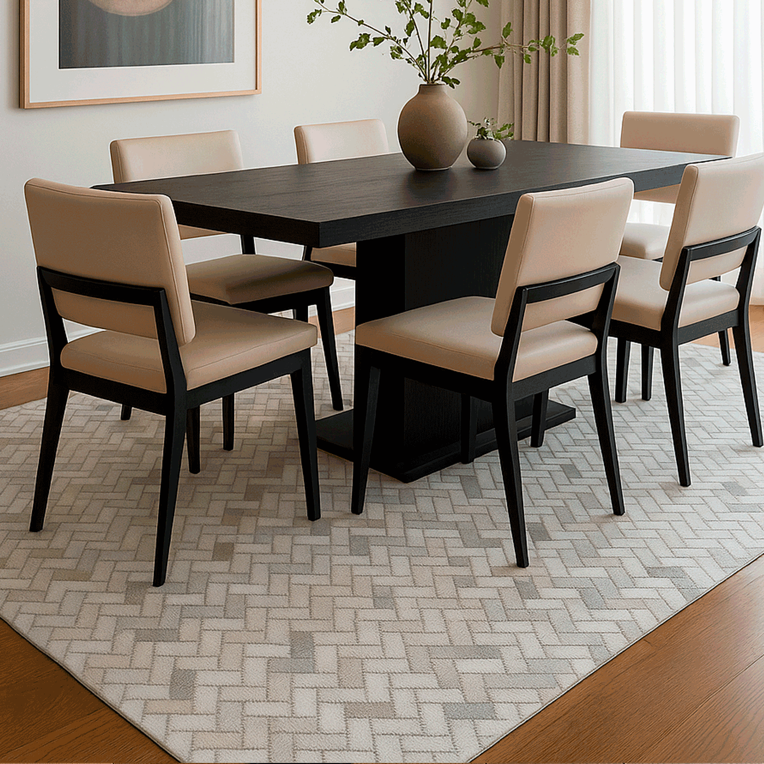 Alfombra BAZHARS  Patch Cuero Ansa F9 140x200 cm Multicolor-7