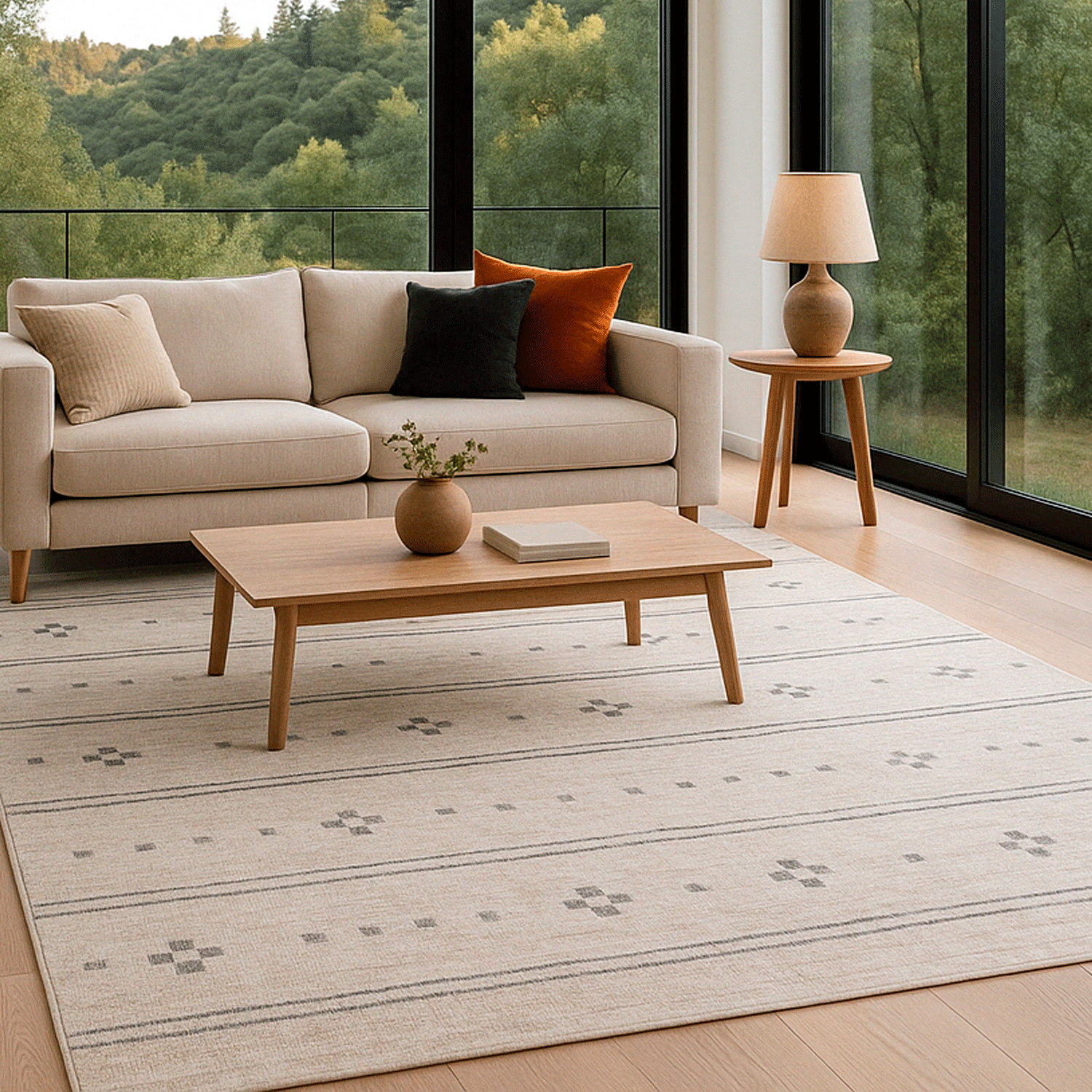 Alfombra BAZHARS Kendy Nor Grey 160x230 cm Gris-9