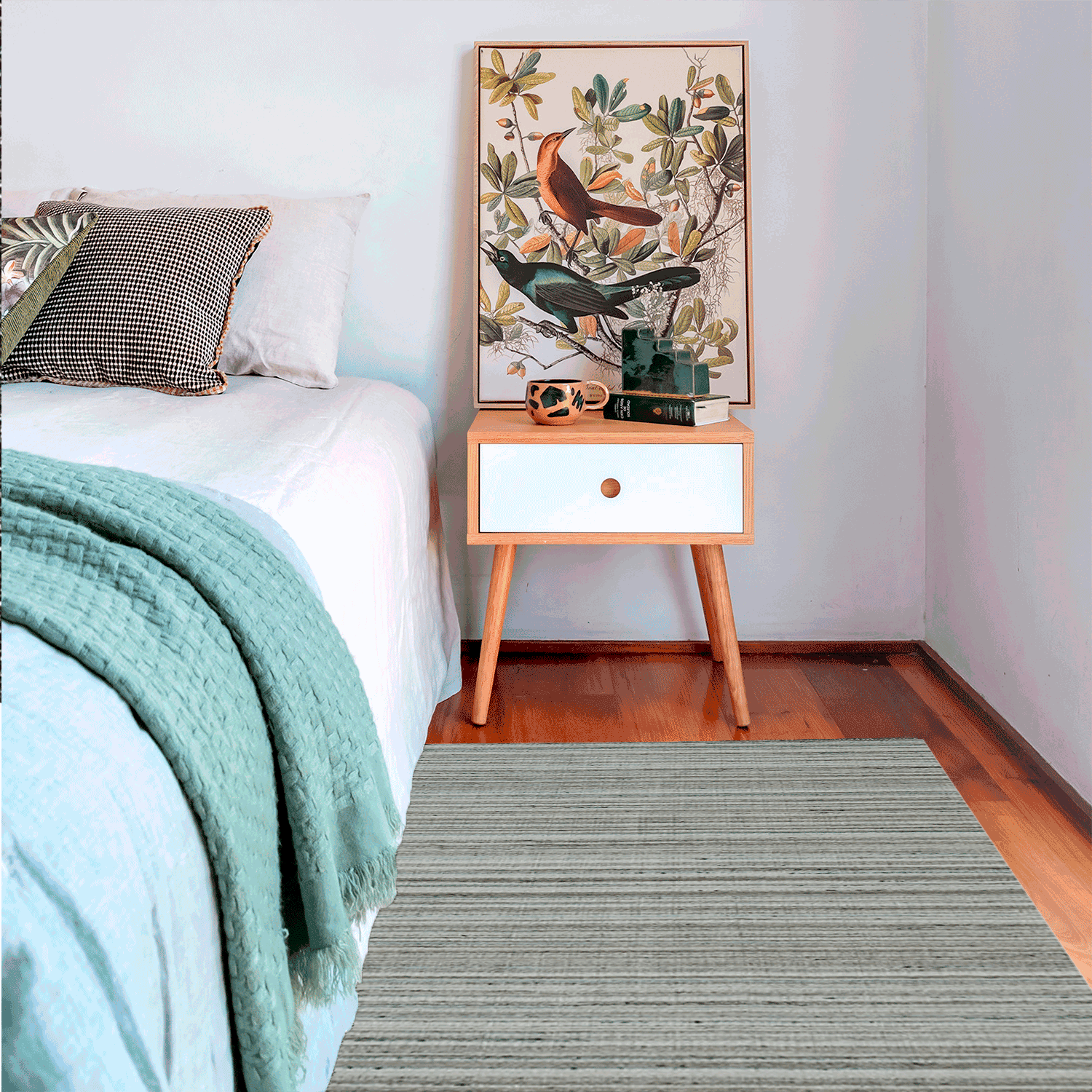 Bajada Cama BAZHARS Natural Rug Cut 2082 VIP 080x120 cm Multicolor-5