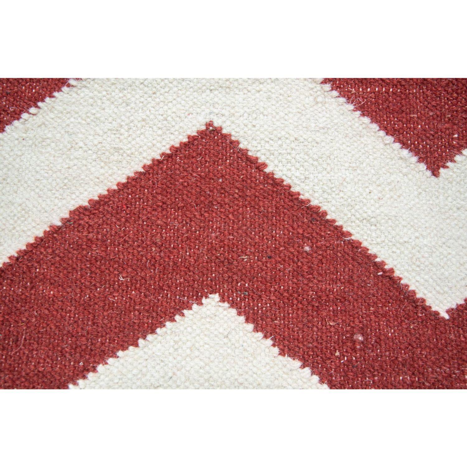 Alfombra BAZHARS s Kelim Pau Gall 10 Nred 200x300 cm Rojo-7