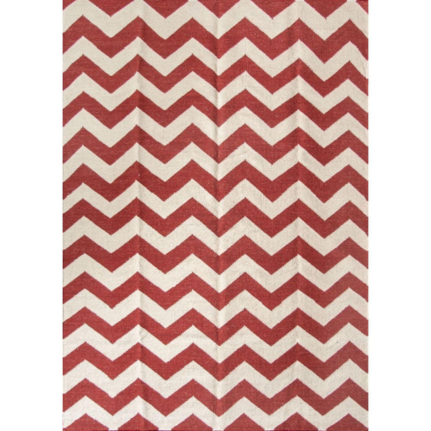 Alfombra BAZHARS s Kelim Pau Gall 10 Nred 200x300 cm Rojo-0