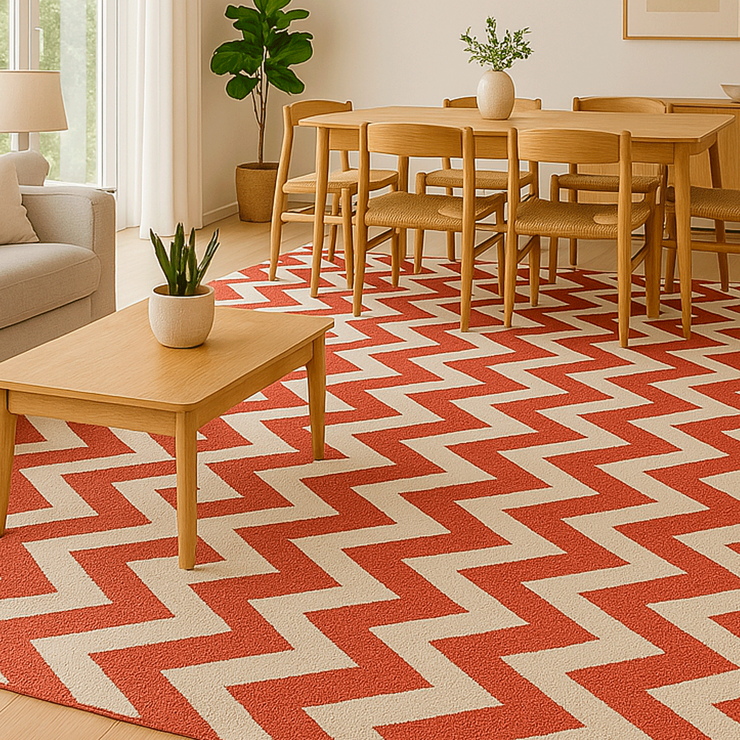Alfombra BAZHARS s Kelim Pau Gall 10 Nred 200x300 cm Rojo-1