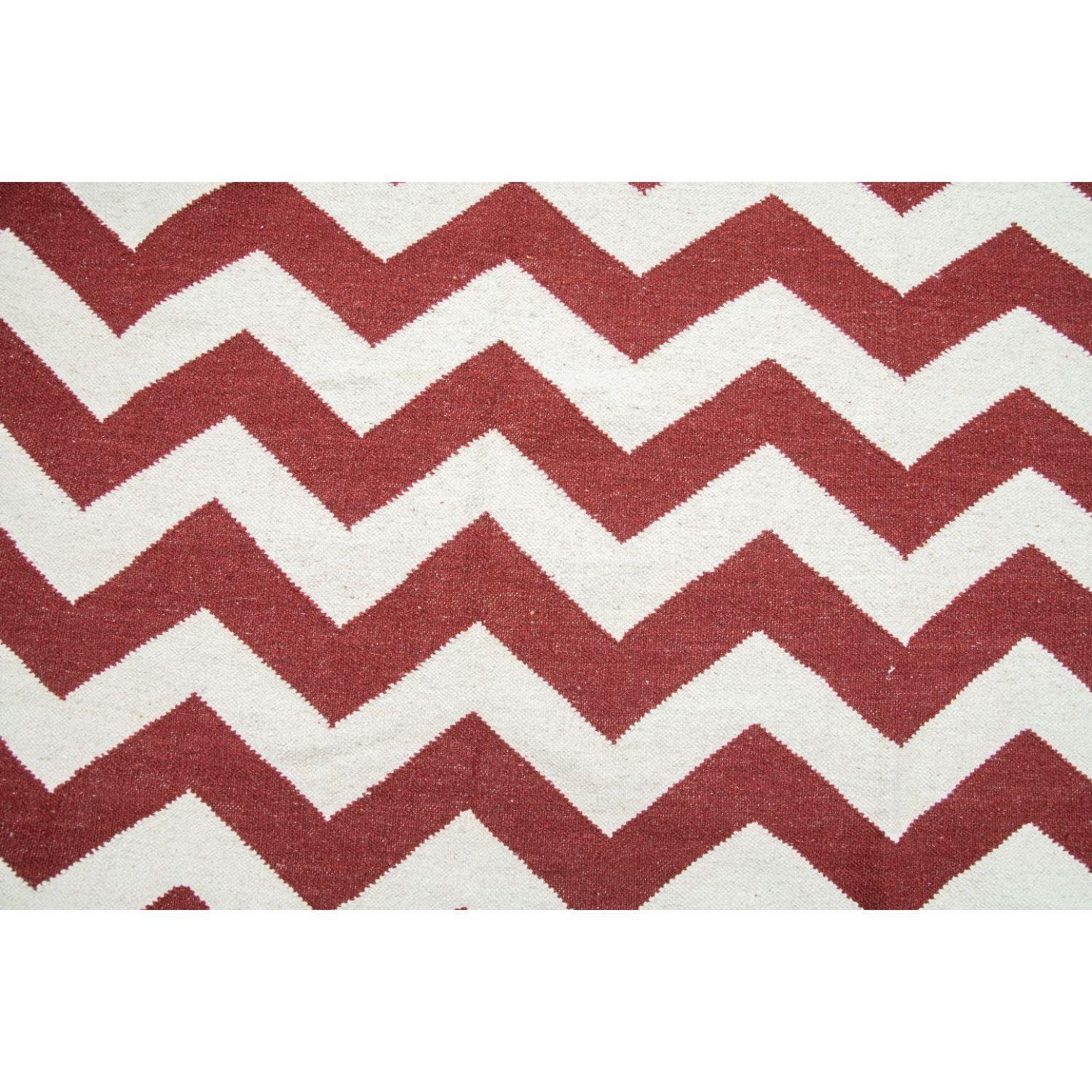 Alfombra BAZHARS s Kelim Pau Gall 10 Nred 200x300 cm Rojo-2
