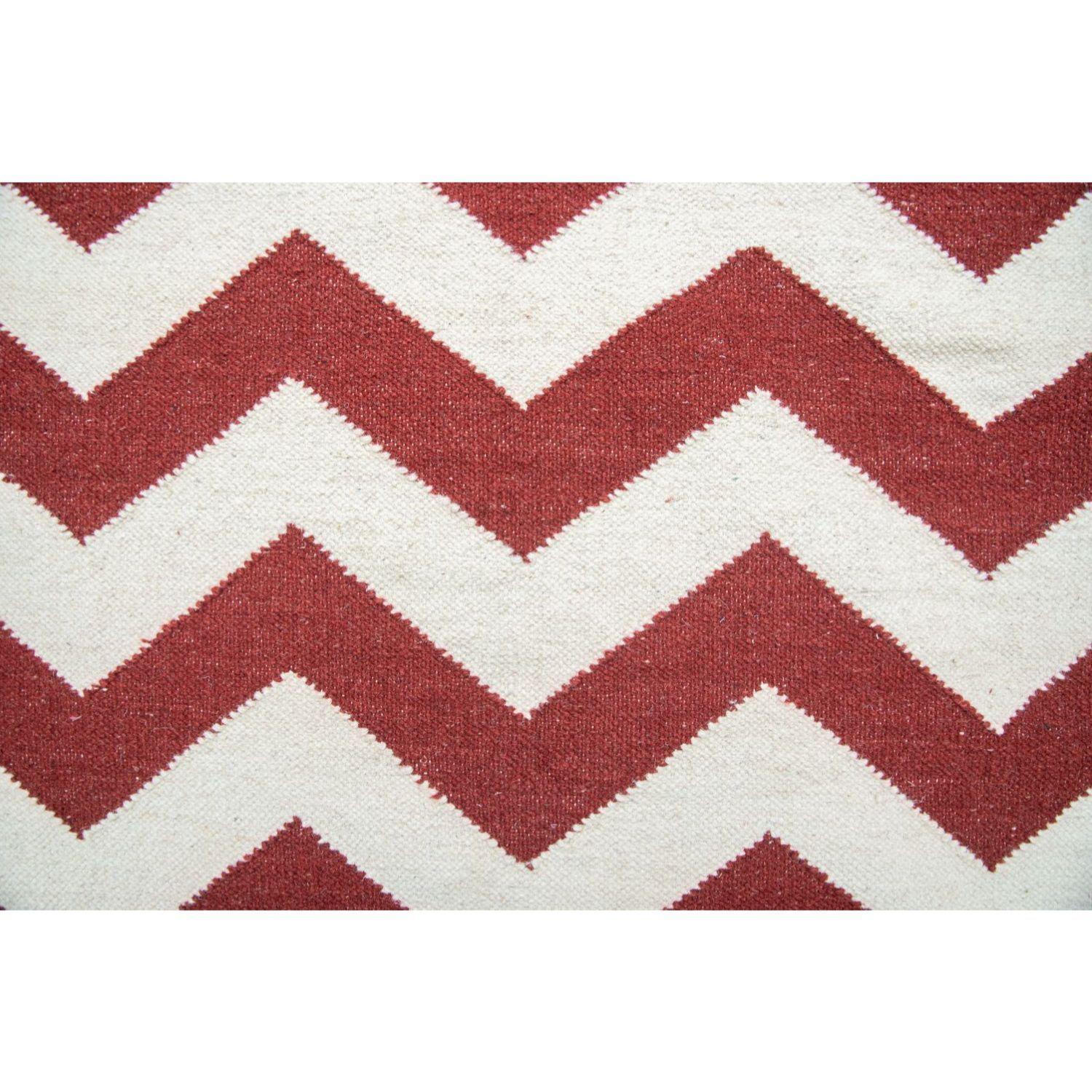 Alfombra BAZHARS s Kelim Pau Gall 10 Nred 200x300 cm Rojo-3