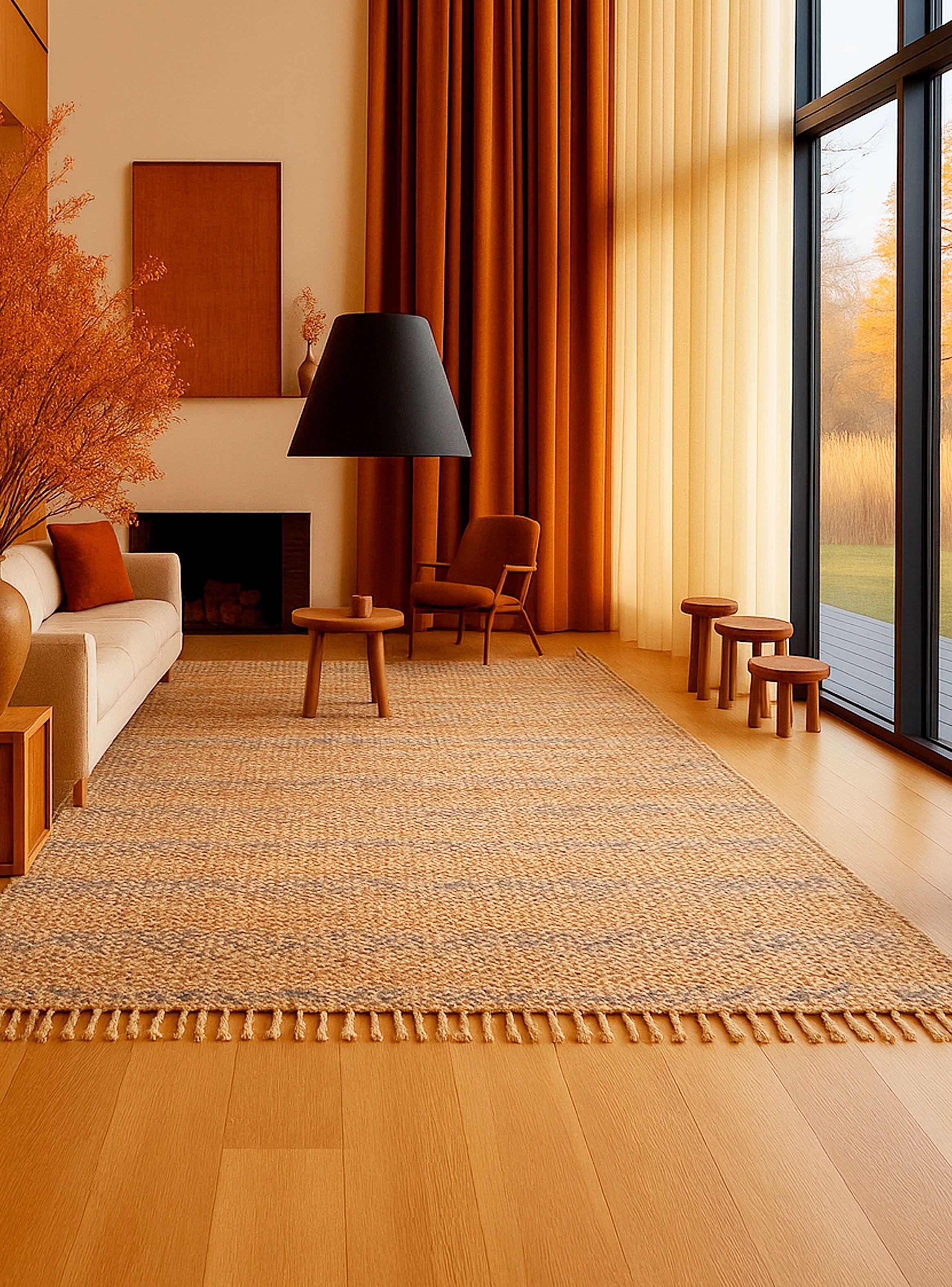 Alfombra BAZHARS  Jute Heri HW NMulti BK  160x230 cm Beige-7