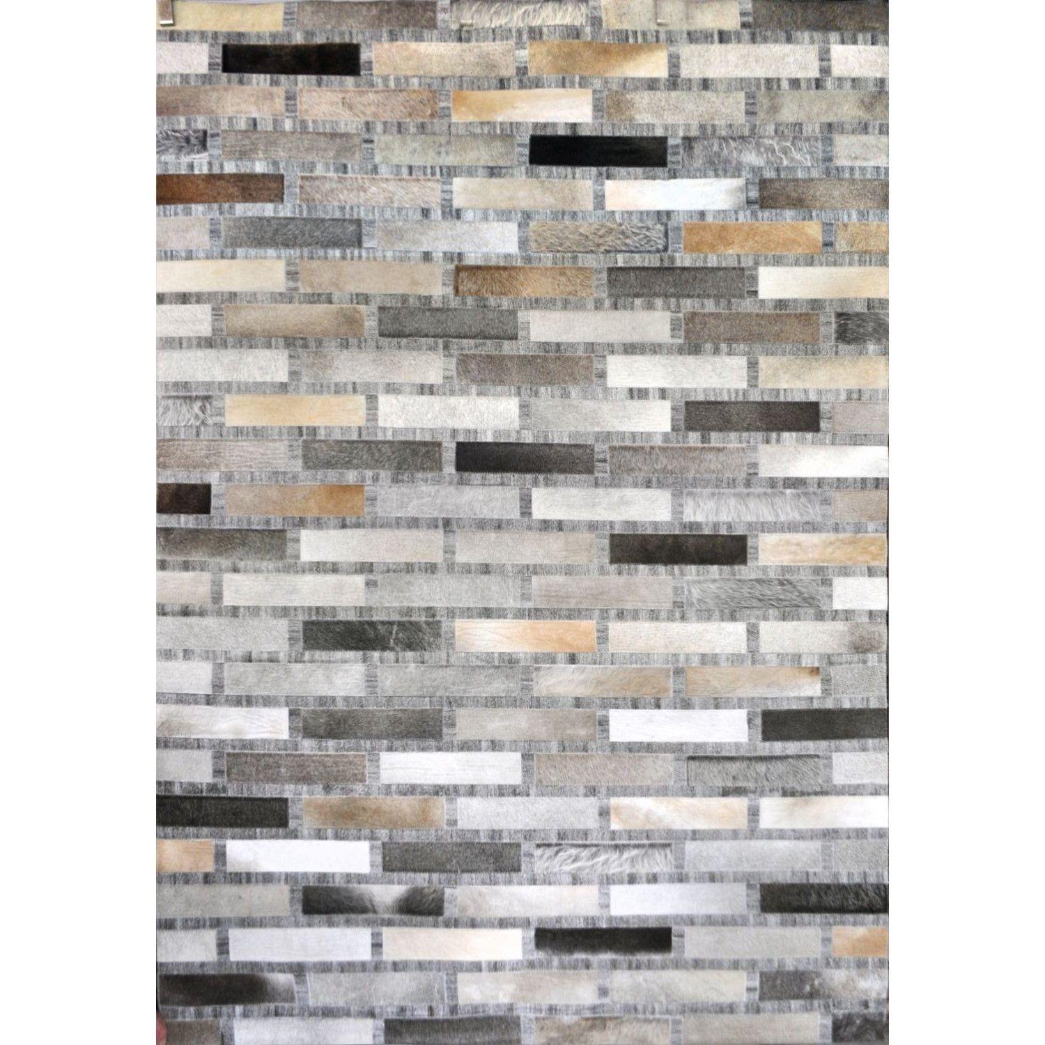 Alfombra BAZHARS  Patch Cuero Nir 24 160x230 cm Multicolor-3