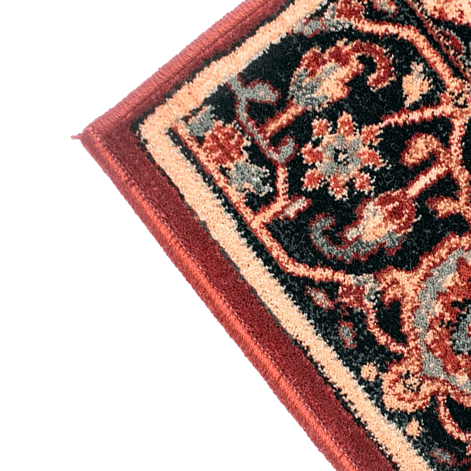 Alfombra pasillo BAZHARS Kirman 43 48 300 80x120 cm Burdeo-2