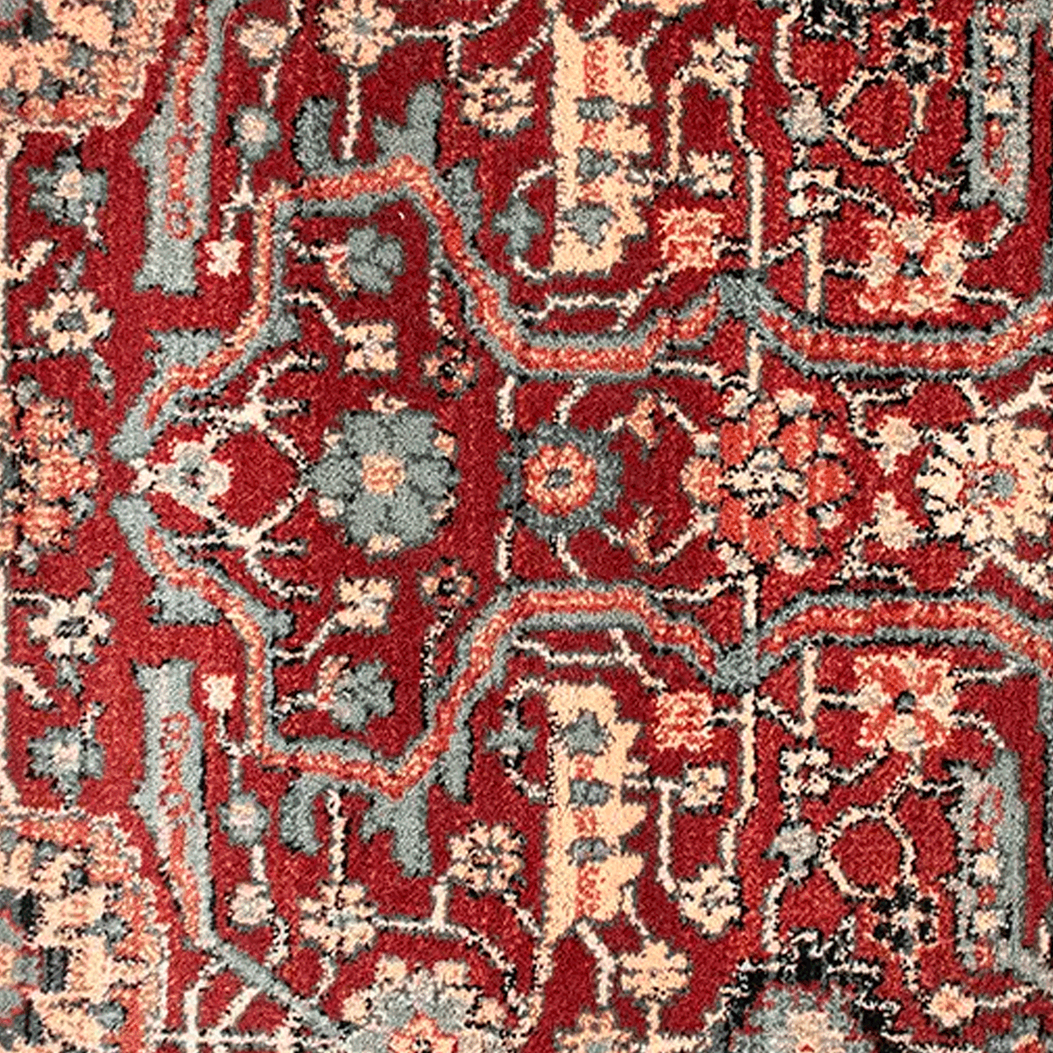 Alfombra pasillo BAZHARS Kirman 43 48 300 80x120 cm Burdeo-3
