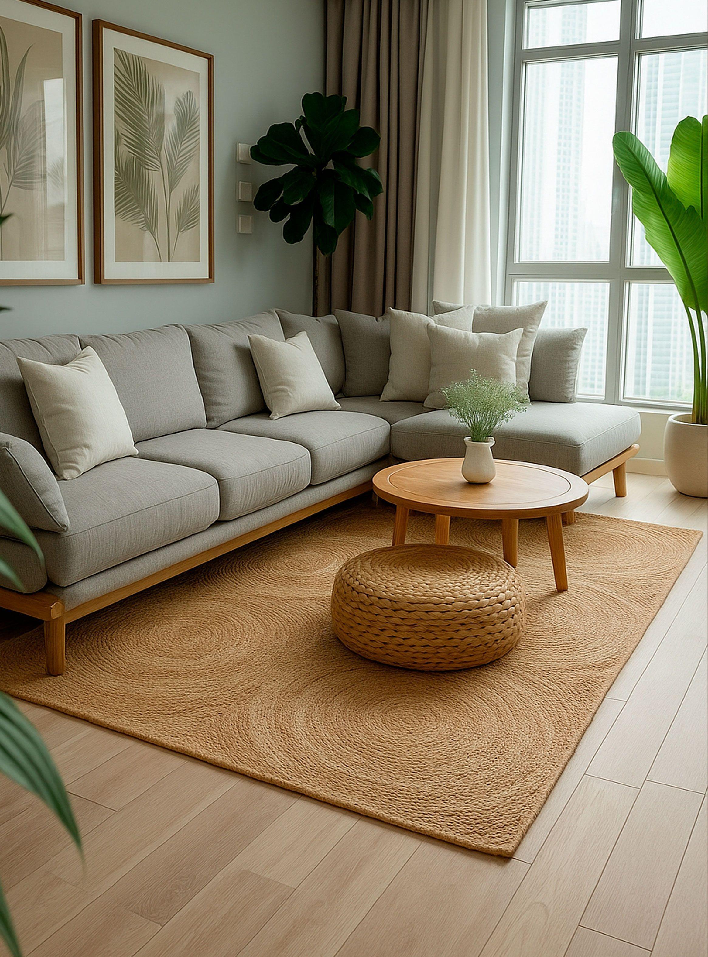 Alfombra BAZHARS  Yute Nir Farm 08  140x200 cm Beige-2
