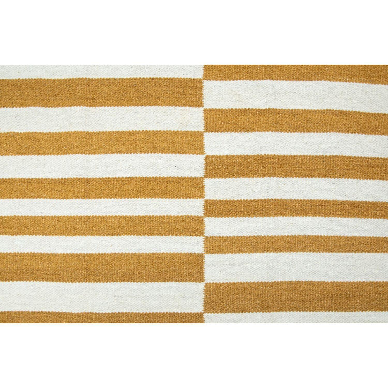Bajada Cama BAZHARS  Kelim Galle Op Art Nmust 080x120 cm Mostaza-2