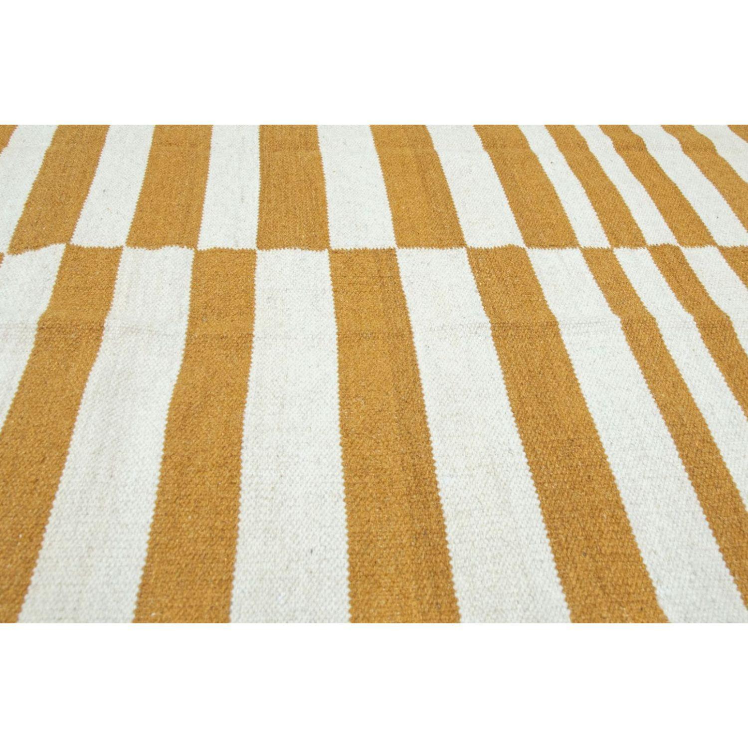 Bajada Cama BAZHARS  Kelim Galle Op Art Nmust 080x120 cm Mostaza-4