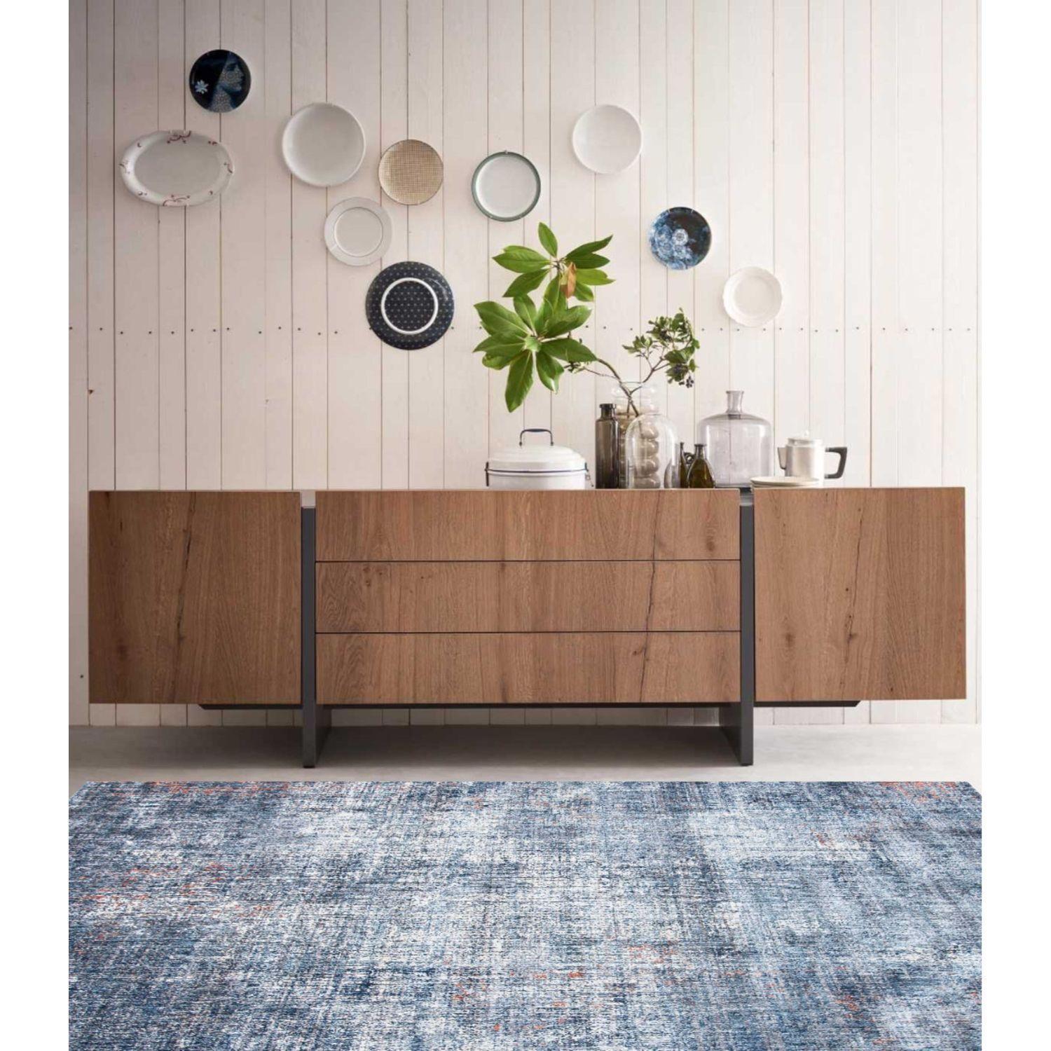 Alfombra BAZHARS  Savoy Mil B560A  140x200 cm Azul-3