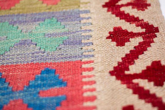 Alfombra Artesanal Bazhars Kelim Vegi 189x148 cms-3