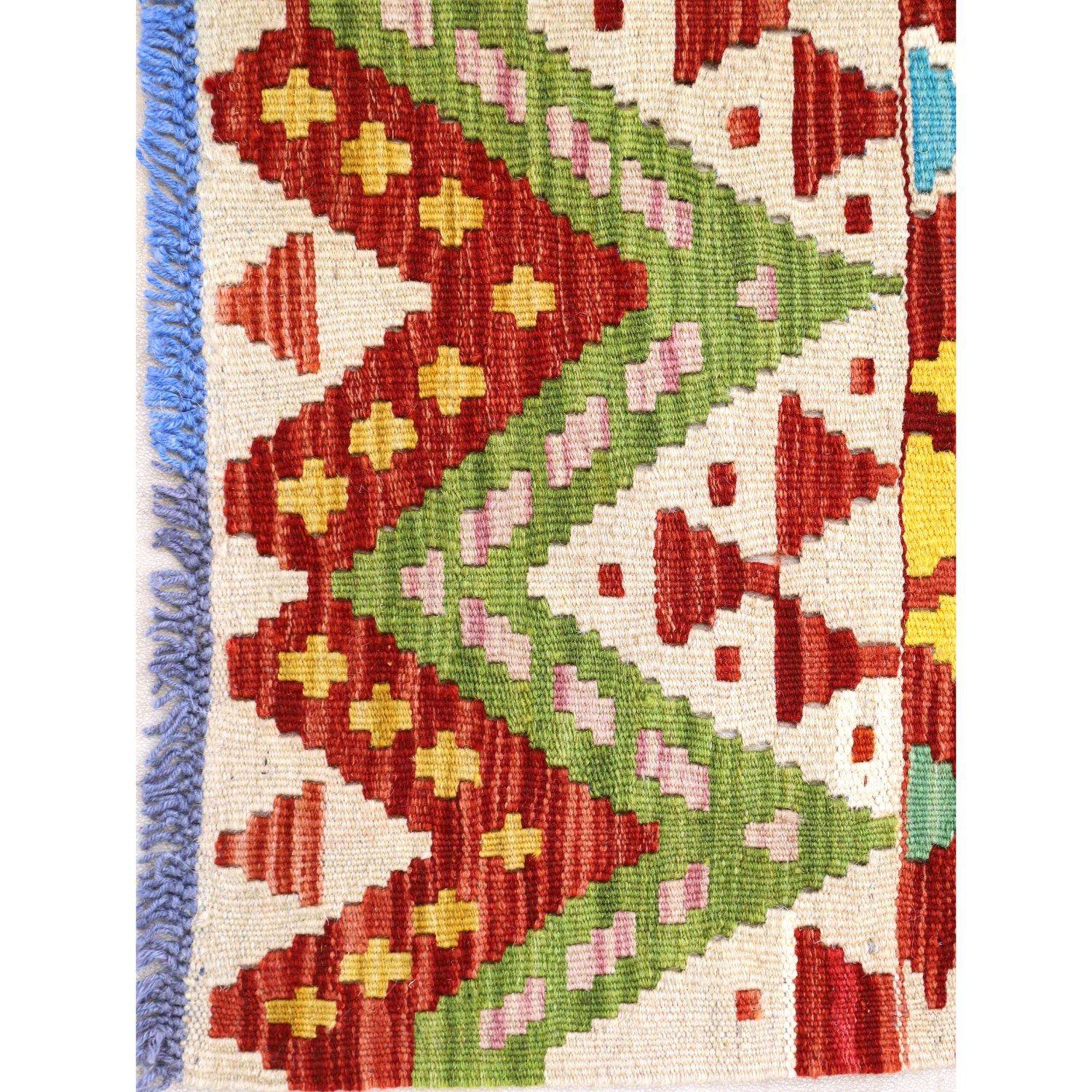 Alfombra 188X064 cm Artesanal Kilim Vegi Bazhars-2