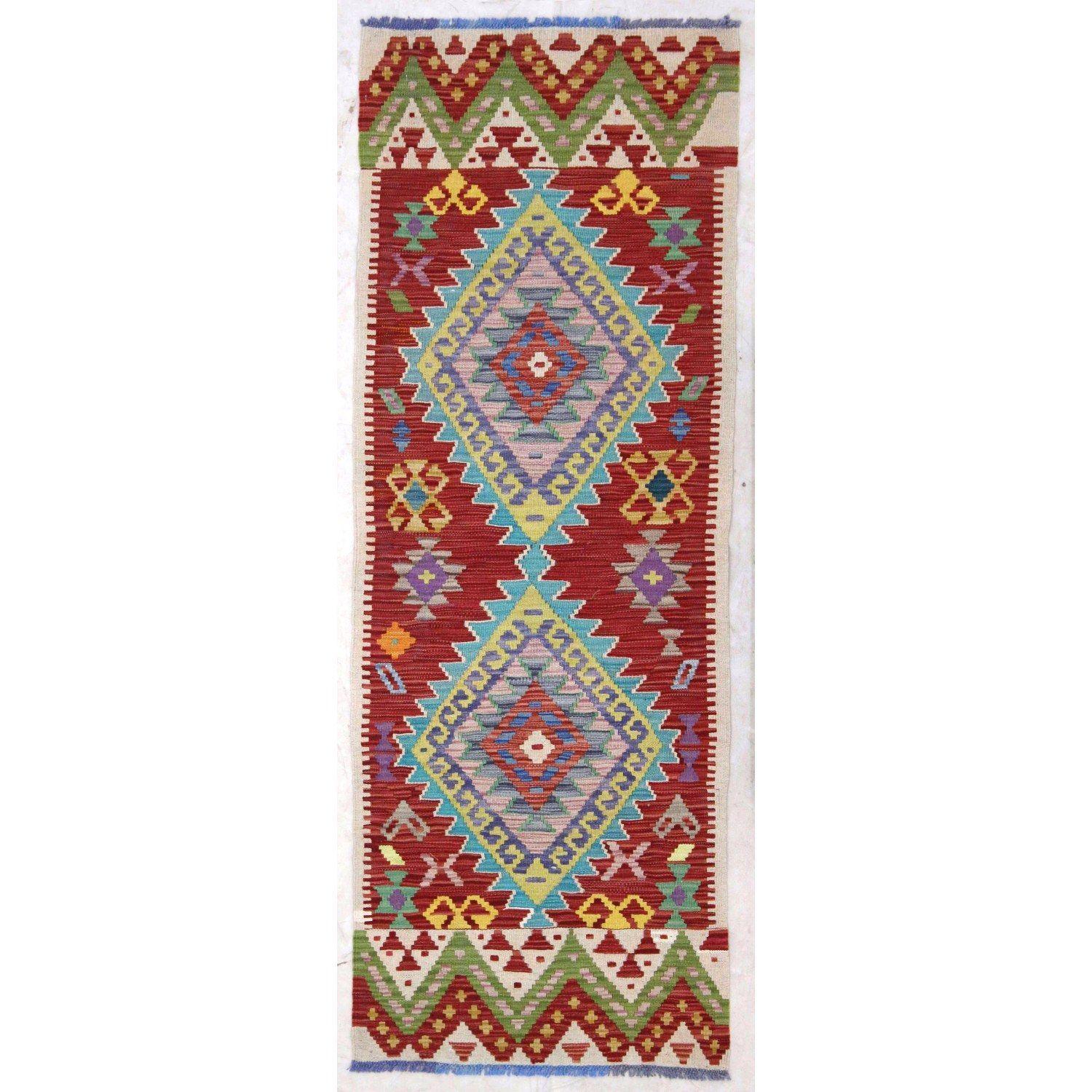 Alfombra BAZHARS Kilim Vegi MP 737 188x064 cm Multicolor-3
