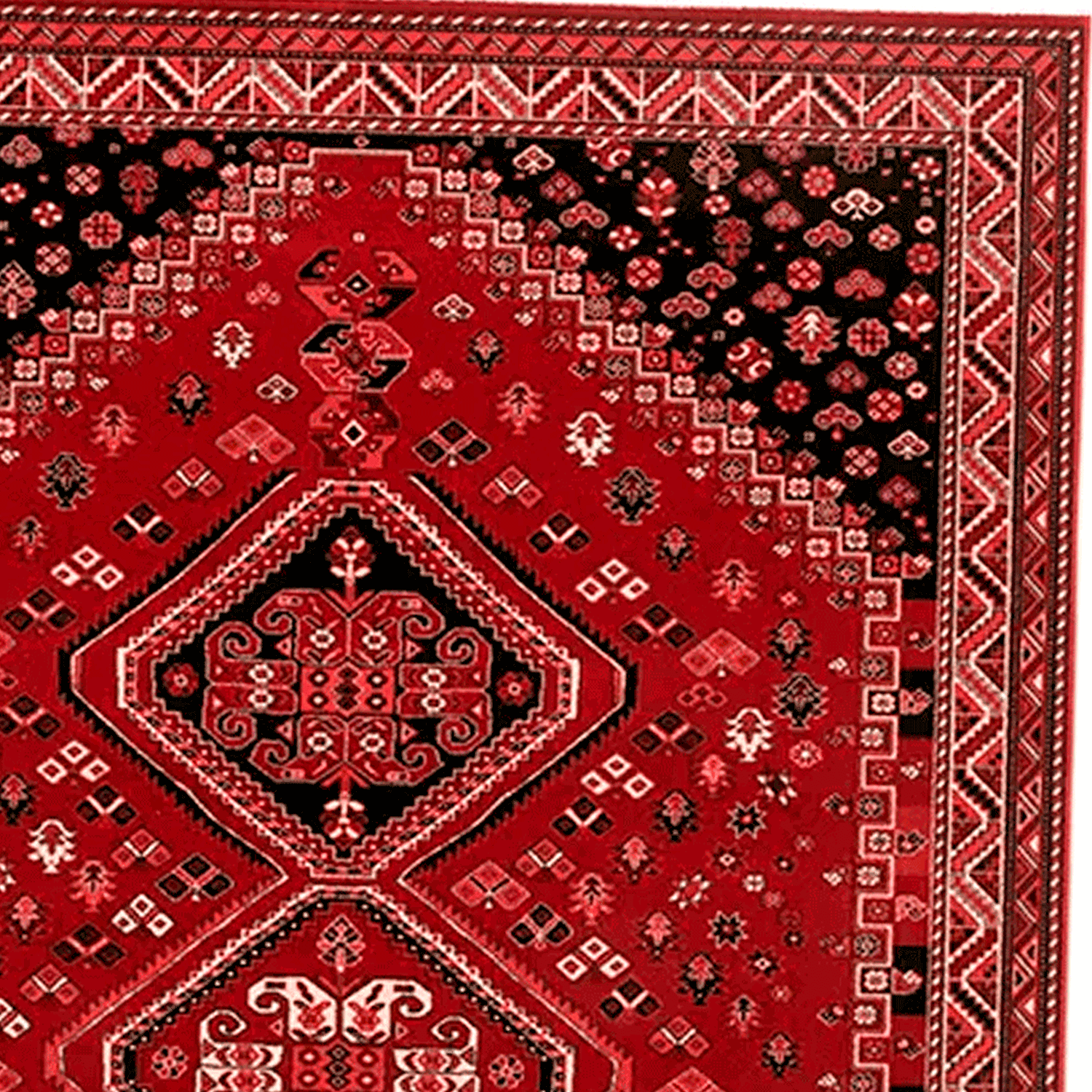 Alfombra BAZHARS Kirman 43 80 300 80x120 cm Burdeo-4