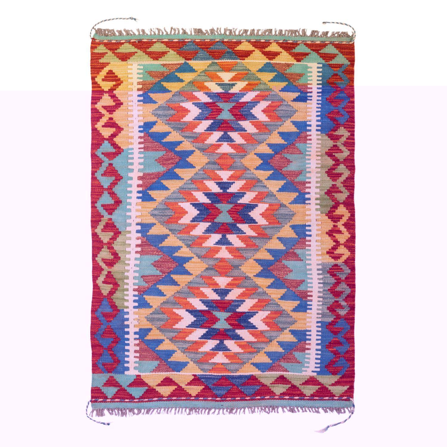 Alfombra BAZHARS Kilim Vegi MP 579 126x085 cm Multicolor-3