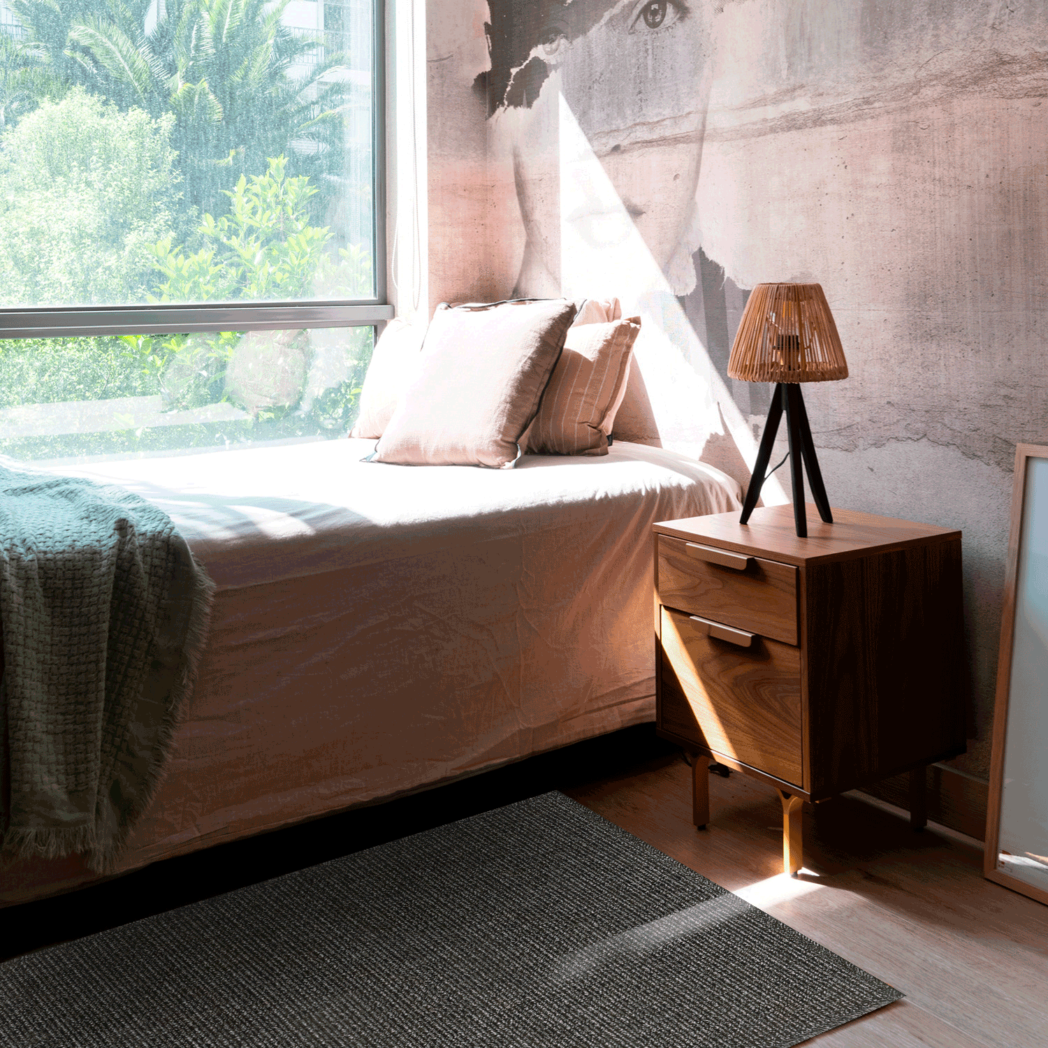 Bajada de Cama Yute 080X120 cm Lavable Natural Craft 9905 Bazhars-1
