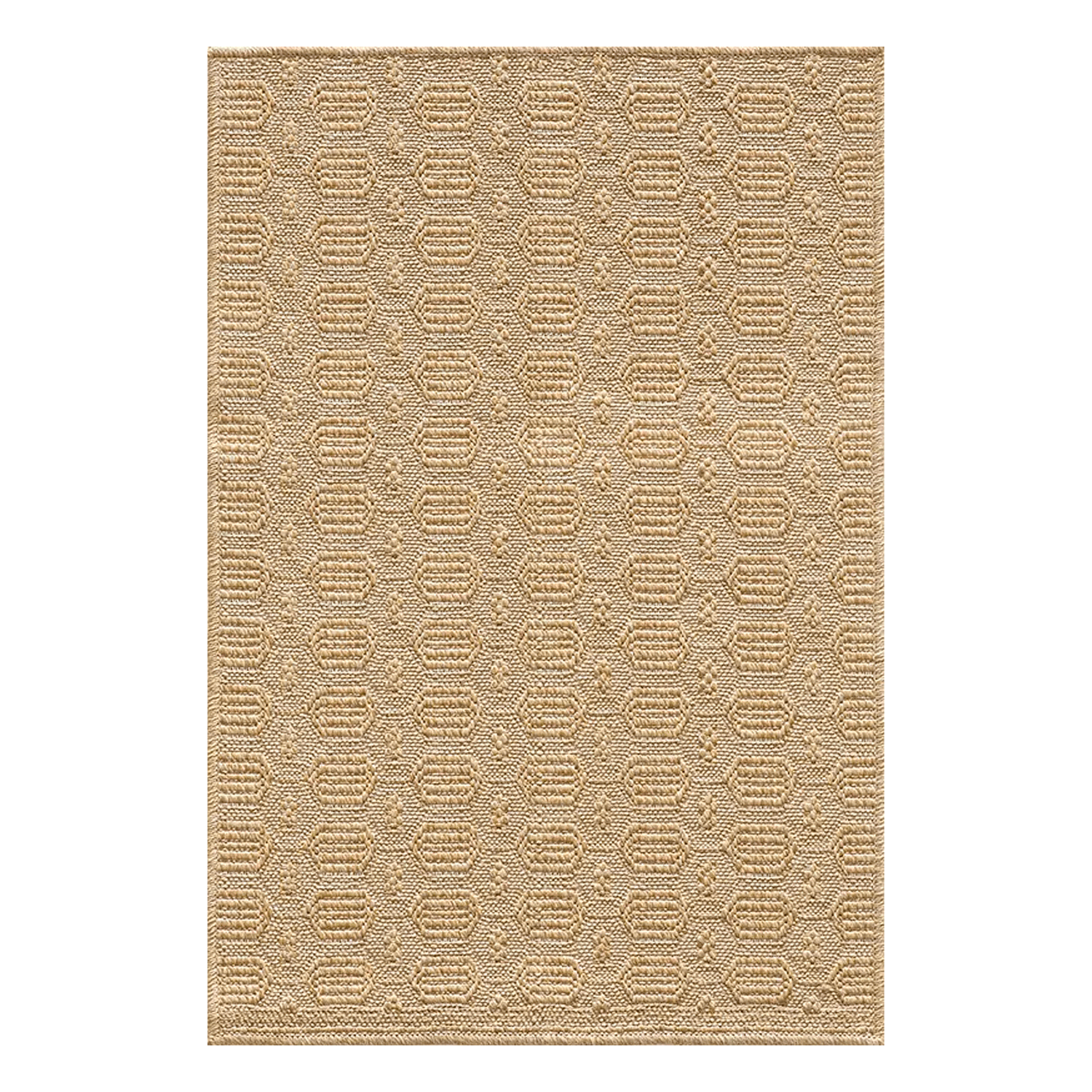 Bajada de Cama Yute 080X120 cm Lavable Natural Gold T12 Bazhars-2