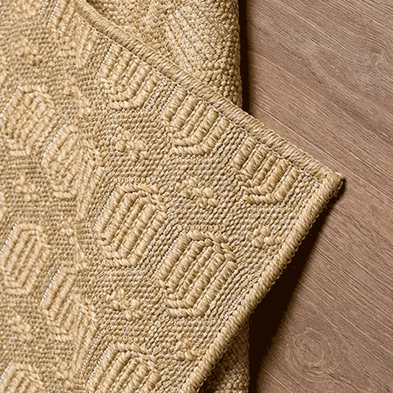 Bajada de Cama Yute 080X120 cm Lavable Natural Gold T12 Bazhars-0